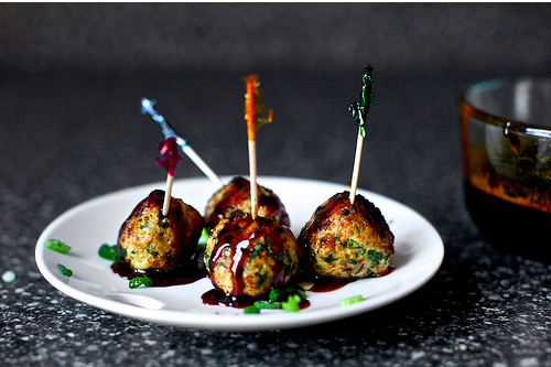 Scallion “Meat”balls with Soy Ginger Glaze