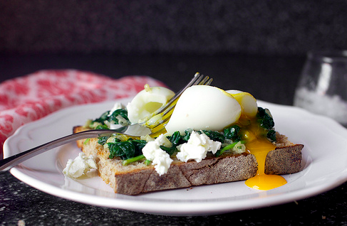 Spinach and Smashed Egg Toast